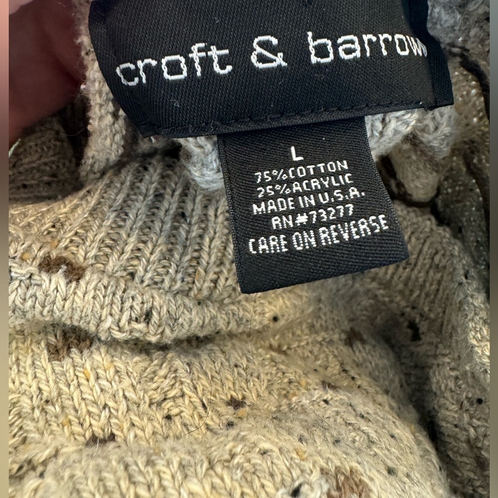 Croft and Barrow Men’s Vintage Sweater. Size Large. 80s 90s y2k grandpa dad - Picture 2 of 2
